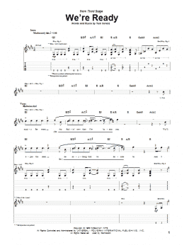 page one of We're Ready (Guitar Tab)