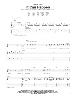 page one of It Can Happen (Guitar Tab)