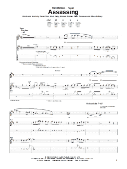 page one of Assassing (Guitar Tab)
