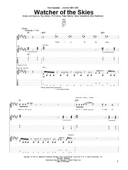 page one of Watcher Of The Skies (Guitar Tab)