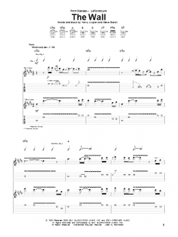 page one of The Wall (Guitar Tab)