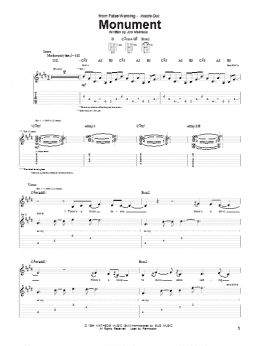page one of Monument (Guitar Tab)