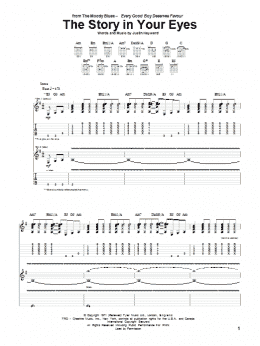 page one of The Story In Your Eyes (Guitar Tab)