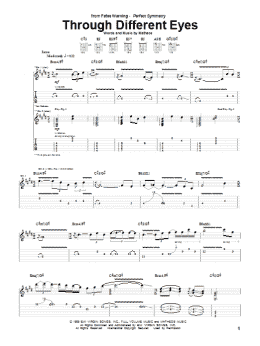 page one of Through Different Eyes (Guitar Tab)