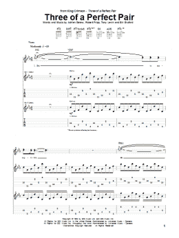 page one of Three Of A Perfect Pair (Guitar Tab)