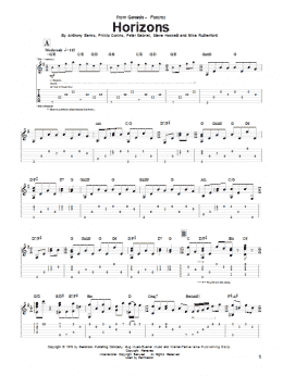 page one of Horizons (Guitar Tab)