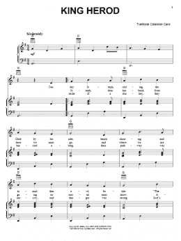 page one of King Herod (Piano, Vocal & Guitar Chords (Right-Hand Melody))