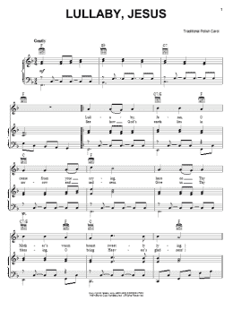 page one of Lullaby, Jesus (Piano, Vocal & Guitar Chords (Right-Hand Melody))