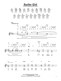 page one of Surfer Girl (Easy Guitar)