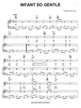 page one of Infant So Gentle (Piano, Vocal & Guitar Chords (Right-Hand Melody))