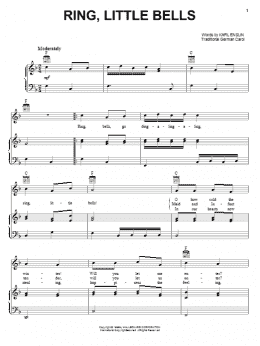 page one of Ring, Little Bells (Piano, Vocal & Guitar Chords (Right-Hand Melody))