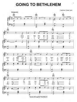 page one of Going To Bethlehem (Piano, Vocal & Guitar Chords (Right-Hand Melody))