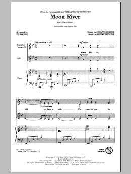 page one of Moon River (SSA Choir)