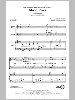 page one of Moon River (SAB Choir)