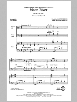 page one of Moon River (SATB Choir)
