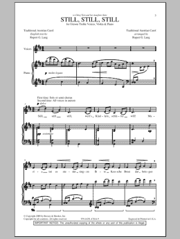 page one of Still, Still, Still (Unison Choir)