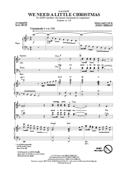 page one of We Need A Little Christmas (from Mame) (arr. Mac Huff) (SATB Choir)