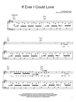 page one of If Ever I Could Love (Piano, Vocal & Guitar Chords (Right-Hand Melody))