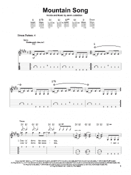 page one of Mountain Song (Easy Guitar Tab)