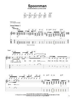 page one of Spoonman (Easy Guitar Tab)