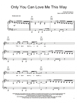 page one of Only You Can Love Me This Way (Piano, Vocal & Guitar Chords (Right-Hand Melody))