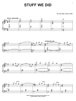 page one of Stuff We Did (from Up) (Piano Solo)