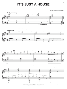 page one of It's Just A House (Piano Solo)