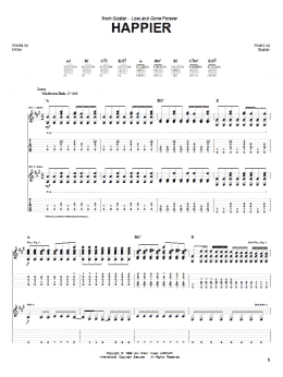 page one of Happier (Guitar Tab)