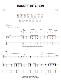 page one of Barrel Of A Gun (Guitar Tab)