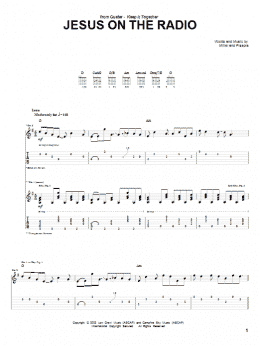 page one of Jesus On The Radio (Guitar Tab)