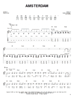 page one of Amsterdam (Guitar Tab)