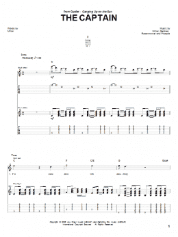 page one of The Captain (Guitar Tab)