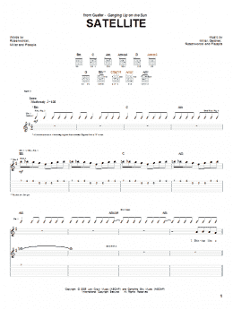 page one of Satellite (Guitar Tab)