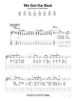 page one of We Got The Beat (Easy Guitar Tab)