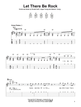 page one of Let There Be Rock (Easy Guitar Tab)