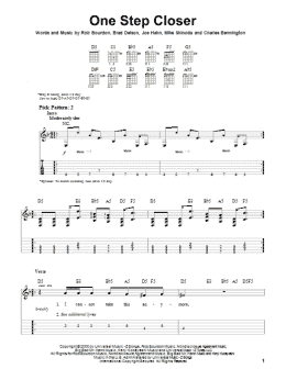 page one of One Step Closer (Easy Guitar Tab)