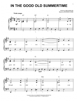 page one of In The Good Old Summertime (Easy Piano)