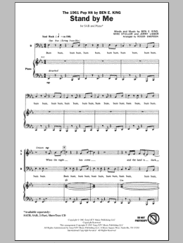 page one of Stand By Me (arr. Roger Emerson) (SAB Choir)