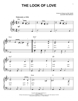 page one of The Look Of Love (Easy Piano)