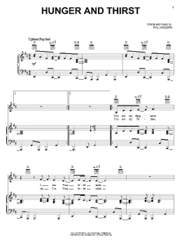 page one of Hunger And Thirst (Piano, Vocal & Guitar Chords (Right-Hand Melody))