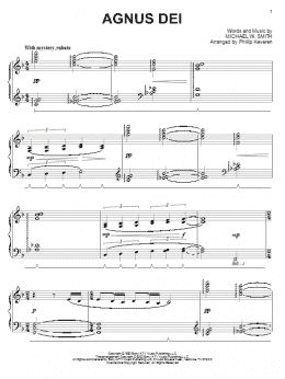 page one of Agnus Dei (arr. Phillip Keveren) (Piano Solo)