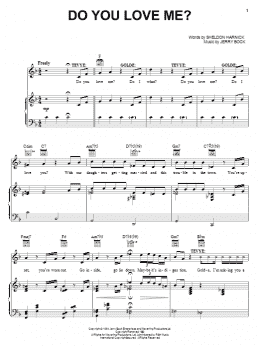 page one of Do You Love Me? (Piano, Vocal & Guitar Chords (Right-Hand Melody))