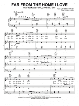 page one of Far From The Home I Love (Piano, Vocal & Guitar Chords (Right-Hand Melody))