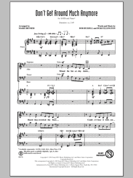 page one of Don't Get Around Much Anymore (arr. Mark Brymer) (SATB Choir)
