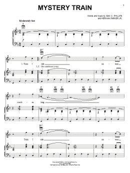 page one of Mystery Train (Piano, Vocal & Guitar Chords (Right-Hand Melody))