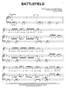 page one of Battlefield (Piano, Vocal & Guitar Chords (Right-Hand Melody))