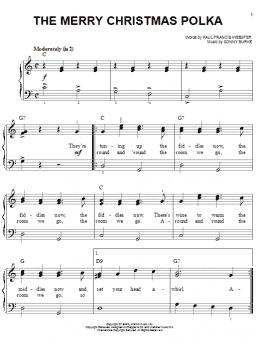 page one of The Merry Christmas Polka (Easy Piano)