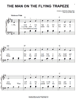 page one of The Man On The Flying Trapeze (Easy Piano)