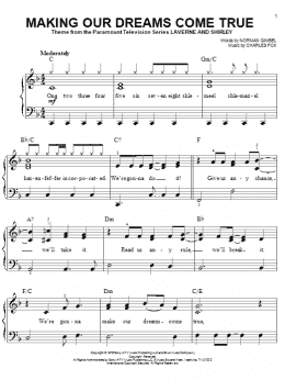 page one of Making Our Dreams Come True (Easy Piano)