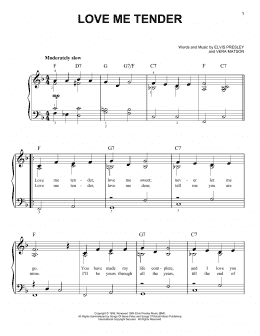 page one of Love Me Tender (Easy Piano)